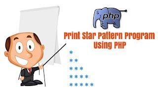 Printing Star Pyramid pattern using PHP for Loop