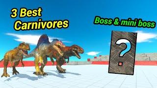 T-rex spinosaurus Carcharodontosaurus vs boss & miniboss factions animal revolt battle simulator