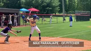 Baseball Recruiting Video (Game Hitting Only) - Max Paranjape (2023) - OF/Pitcher from Brentwood, TN