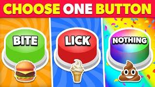 Choose One Button! BITE or LICK or NOTHING 🟢🟡