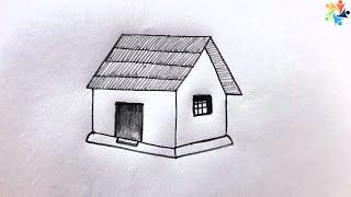 How to draw House #villagelife  #house  #art  #tutorial