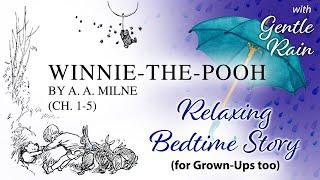 Winnie the Pooh by A. A. Milne. Audiobook, chapters 1-5 (with rain sound). Calm, relaxing reading.