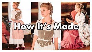 How it's Made - 1700s Fashion / Hand Sewing 18th Century Costumes #historicalclothing