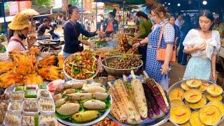 Best Cambodian street food tour @ Countryside | So delicious Plenty food, Khmer dessert & More