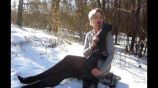 Jelena – Funny Entertainment: Winter, Snow, Overknees outdoor! - #0189