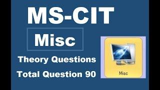 MSCIT Theory Questions MISC