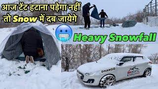 Manali snowfall | Small Camper Van | Camping | Heavy snowfall | Solang valley manali