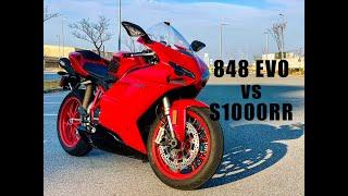 NO WAY! - Ducati 848 Evo vs BMW S1000RR