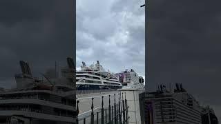 MSC World Europa & Le Bougainville Ponant in port of Messina