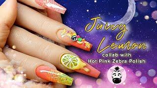 Juicy Lemon | Collab with Hot Pink Zebra Polish | Black Swan Beauty