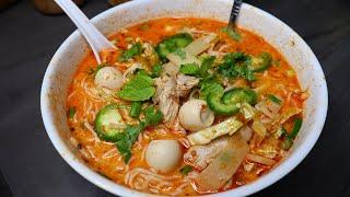 How to make KaPoon Curry Noodle Soup - Simple (Ka poon, Khao Poon, Kao Poon)