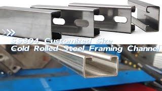 SS304 48*26mm Customized size metal framing steel channel production and packing