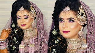 reception bridal makeup and hairstyle tutorial || Nadia's Makeover