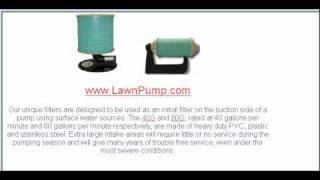 LAWN IRRIGATION FILTER for lake or pond water filter