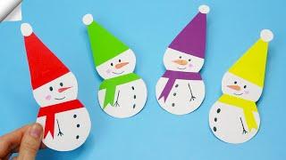 Easy Paper snowman - Christmas crafts 2023