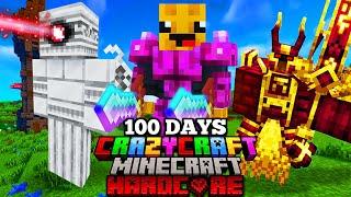 I Survived 100 Days in CRAZY CRAFT in Minecraft Hardcore!