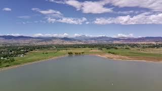 Drone flight over  McIntosh Lake Longmont, CO