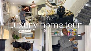 Mini home tour 2024 update : luxury kitchen and living room inspiration - gold, glam | Adiat Oke 