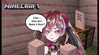 [Glitch Stars Clips] Leah Asimov Learns How To Make Her First Door In Minecraft!!