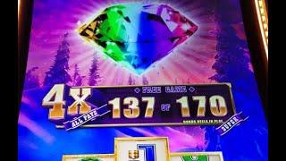 Massive Timberwolf Diamond Handpay Jackpot! Max Bet! 170 games at 4x!  Over 5k!