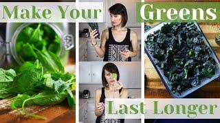 How to Store Spinach & Kale | Zero Waste Kitchen Hack | Refrigerator & Freezer