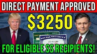 Congress Approves Direct Payment! Eligible SS Recipients to Receive $3,250 Directly in Bank Accounts