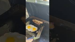 Steak and eggs or Brisket and eggs? Blackstone #youtubeshorts #shorts