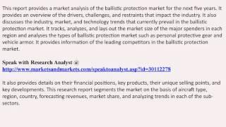 Ballistic Protection Market by Application & Types - 2020 | MarketsandMarkets