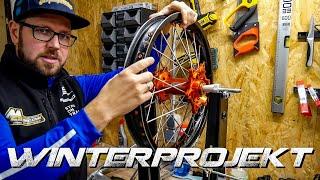 ️ verzogene Felge richten ️ Winterprojekt Teil 4 ️ Lass Krachen ️ motocross & Enduro