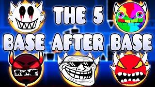 "THE 5 BASE AFTER BASE" !!! - GEOMETRY DASH BETTER & RANDOM LEVELS