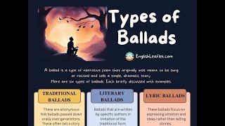 Ballad: Definition, Characteristics, Types, Examples II Ballad in English Literature.