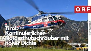 Tirol: Kontinuierlicher Notarzthubschrauber mit hoher Dichte