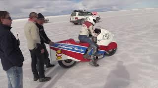 300 mph motorcycle on Bolivia Salt Flats, Salar de Uyuni