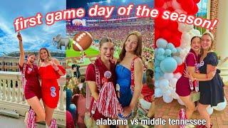 ALABAMA GAMEDAY VLOG | First Football Game of Sophomore Years | Alabama vs Middle Tennessee