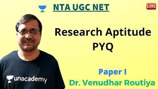 Paper I | Research Aptitude | NTA UGC NET June 2020 | Dr. Venudhar Routiya