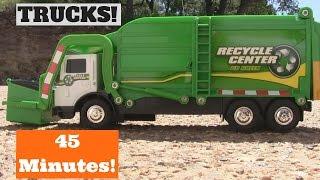 GARBAGE TRUCK Videos For Children l 45 MINUTES of Toys PLAYTIME! l Garbage Trucks Rule