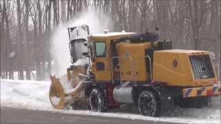 Worlds Largest Snow Blower Cuts Through Snowdrift