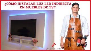 ¿Cómo instalar luz led indirecta en muebles de tv?