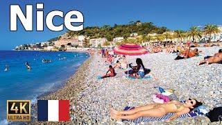 Nice, France 4K Walk - Beach, Promenade, Scenic Viewpoints, and Old Town 