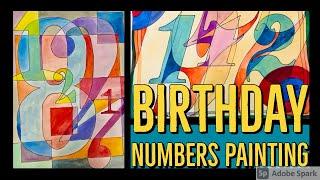 Birthday Numbers Painting Art Lesson