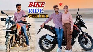 Bike Ride with Her  | Sambhar Salt Lake Rajasthan