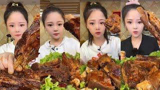 CHINESE MUKBANG SPICY FOOD (BEEF)@Xiao Yu Mukbang @Bingxin666 Mukbang EATING SHOW