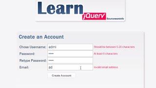 jQuery Form Validation Tutorial