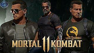 Mortal Kombat 11 - All Terminator Gear, Skins, Intros and Win Poses!