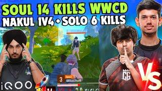 iQOOSouL 14 Kills WWCD   Back To Back Domination  SouL Nakul 1v4  SKIPZ vs SPOWER  Team SouL 