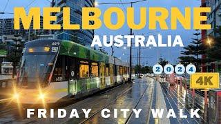 First Day of Summer in Melbourne City Australia Walking Tour 2024 in 4K