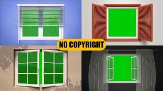 top 5 window green screen no copyright || green screen window || mondal screen