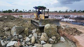 EP25 Update Project Road Base Building By Bulldozer KOMATSU D31P and 15ton Dump Truck