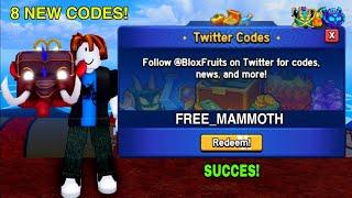 *NEW CODES* ALL WORKING CODES IN BLOX FRUITS 2024 AUGUST! ROBLOX BLOX FRUITS CODES MAMMOTH