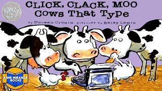  Kids Book Read Aloud: CLICK, CLACK, MOO COWS THAT TYPE by Doreen Cronin ️SFX